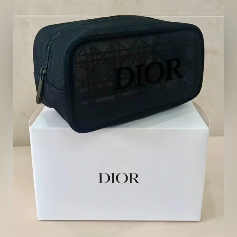 Dior Beauty Black Mesh Pouch - NIB/GWP